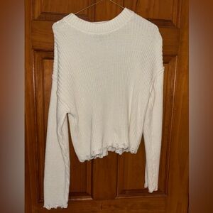 Sincerely Jules White Knit Long-Sleeve Sweater